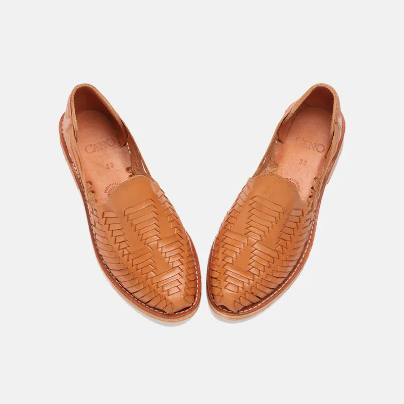 Cano Mara Cognac handmade leather shoe top view