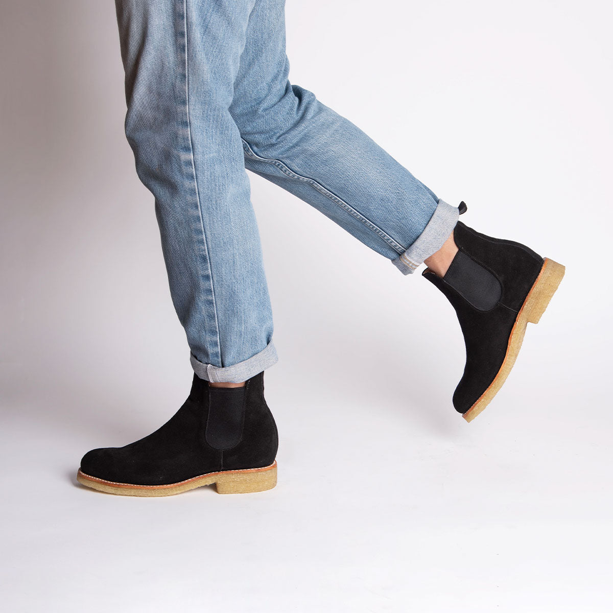 ARMANDO Chelsea Natural Boot Black Suede - CANO