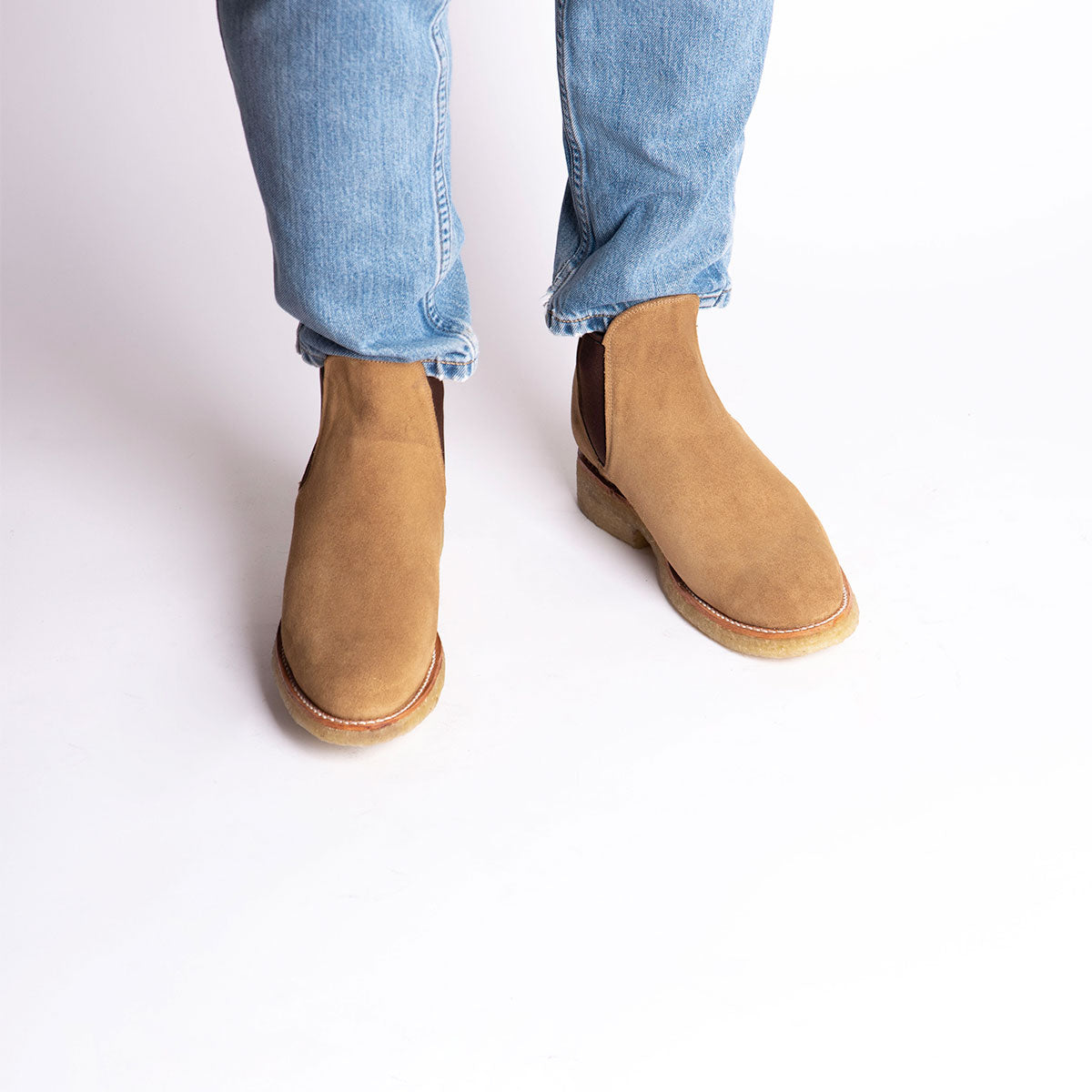 ARMANDO Chelsea Boot Natural Beige Suede - CANO