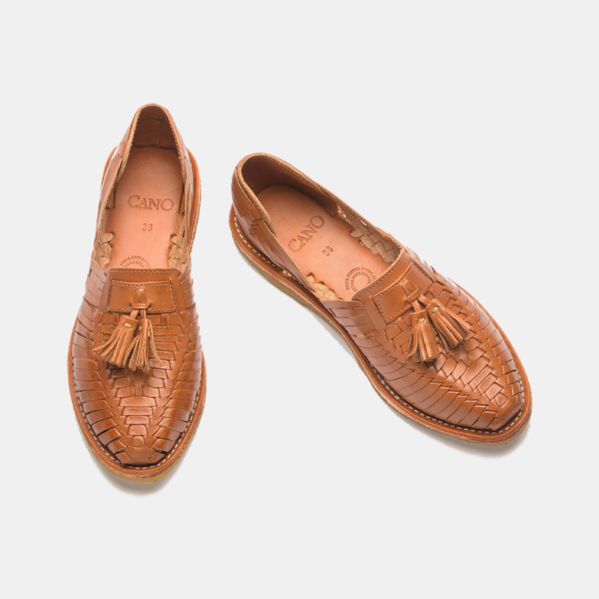 ELENA Natural Cognac Ethical Huarache - CANO