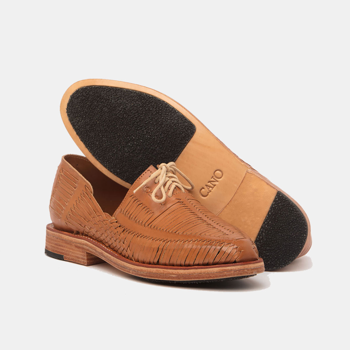 BENITO Leather Huarache Cognac - CANO