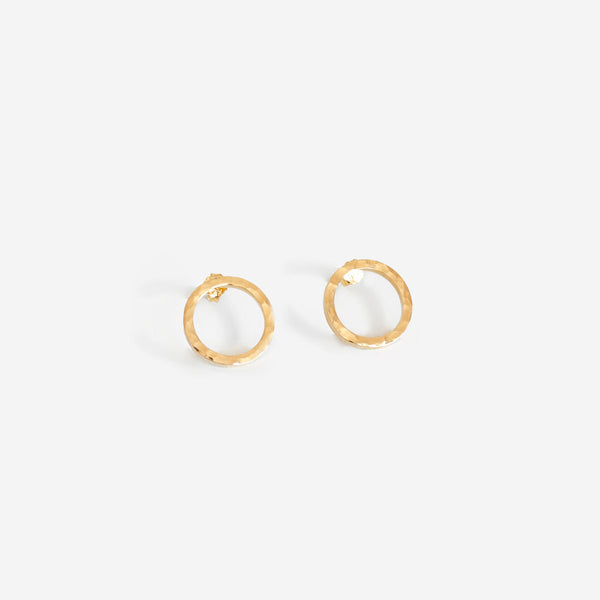 Marissa Gold Earrings Hammered - CANO