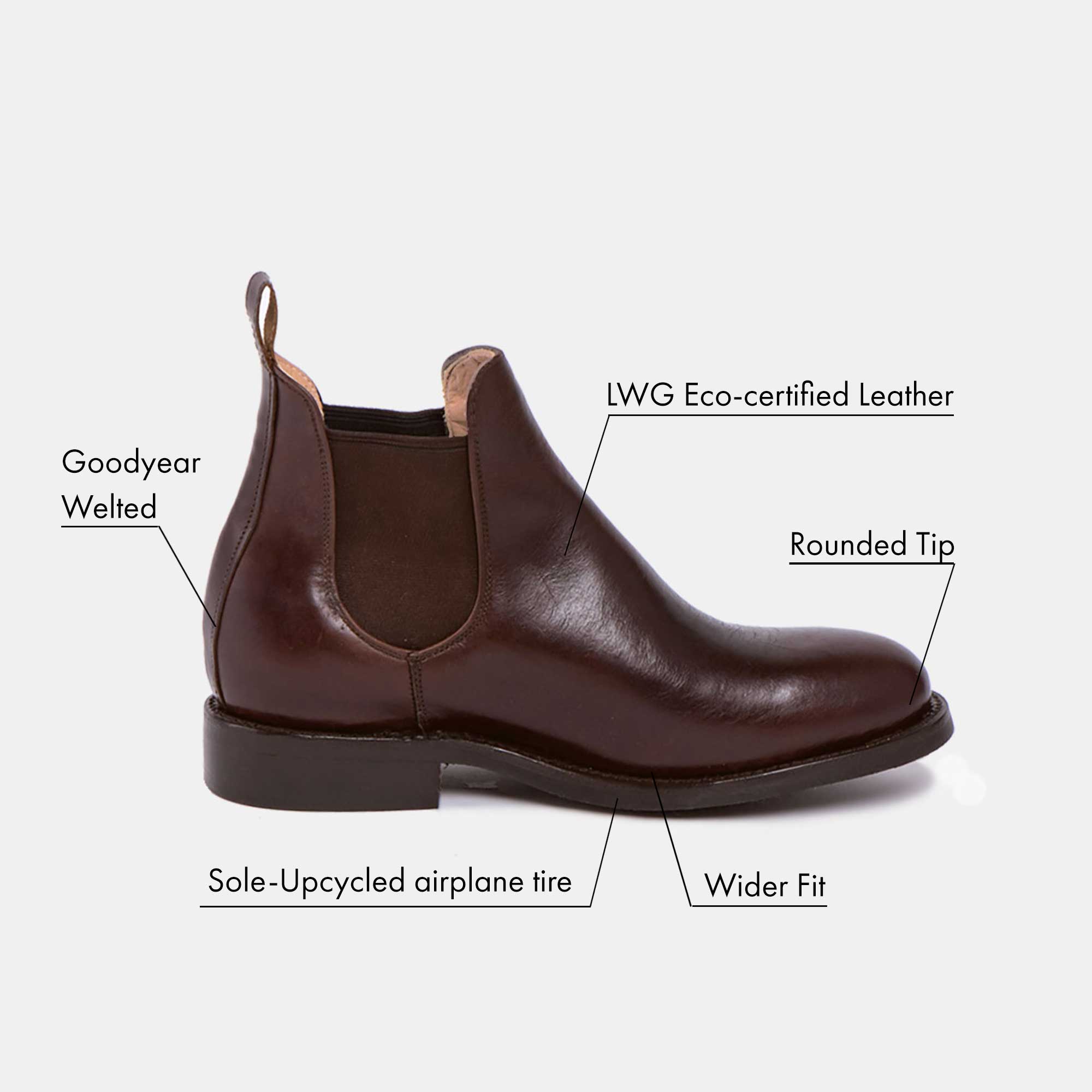 CANO | Womens Chelsea Boots - DENISE Chocolate