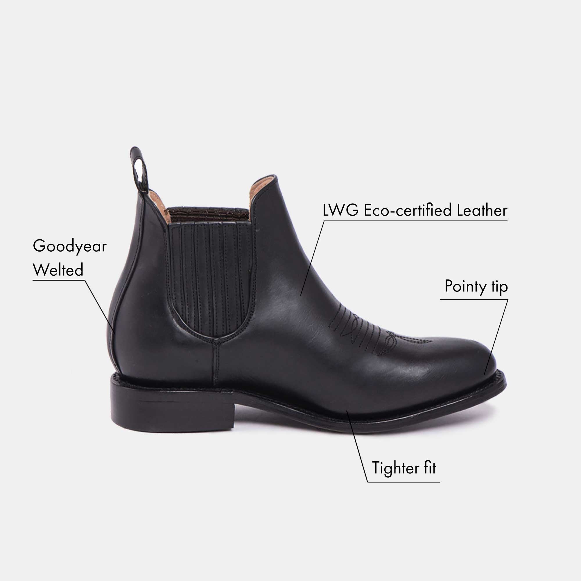 Womens Charro Boots - ELOISA Black | CANO Womens Charro Boots - ELOISA Black | CANO
