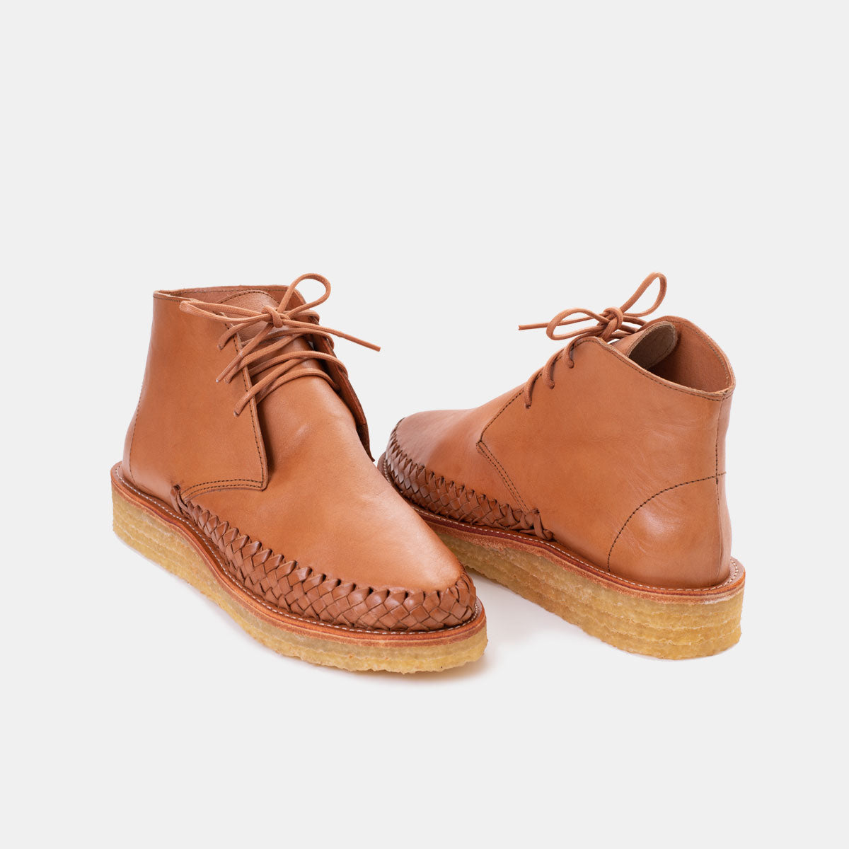 Front and back view of Gabriel fair desert boot cognac - CANO