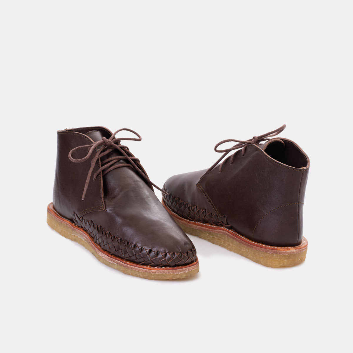 Front and back view of Gabriel mexican leather boot coffee - CANO