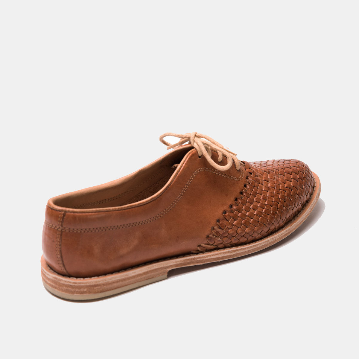 Cano Hidalgo brown summer shoe back view