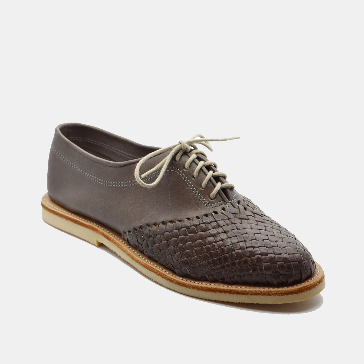 Cano Hidalgo Grey vegetable-tanned leather oxford