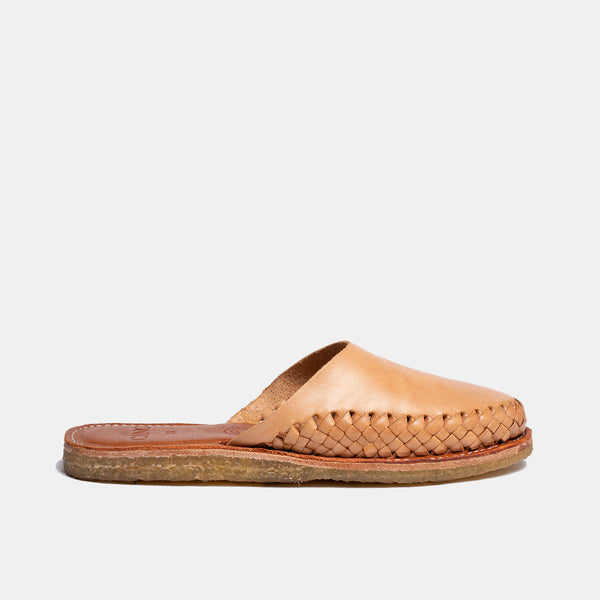 Cano Isabel Natural Beige leather mule side view