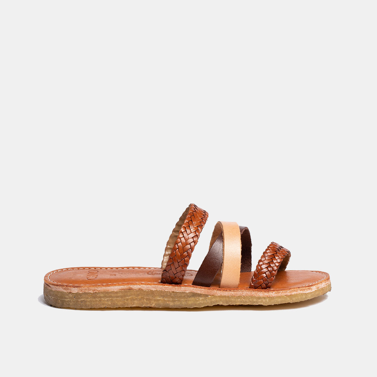 Cano Julieta Natural handmade sandal side view