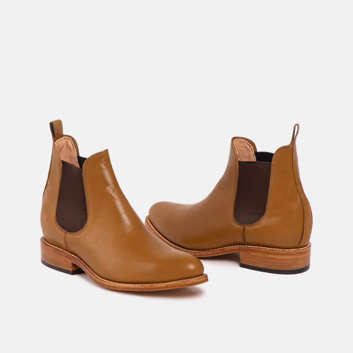 Cano Manuel Chelsea Boot Cognac eco-friendly front and back view