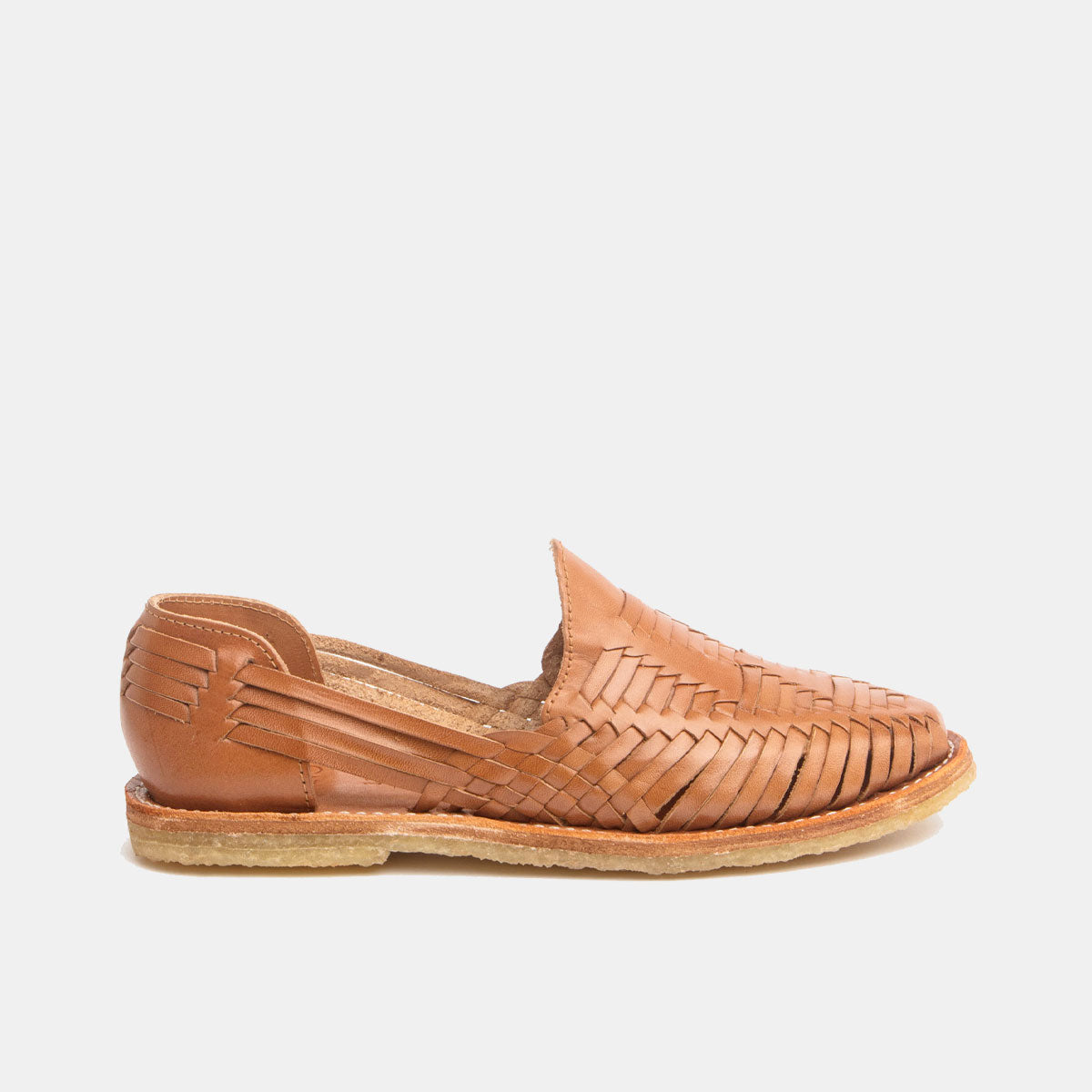 Cano Mara Natural Cognac handmade huarache side view