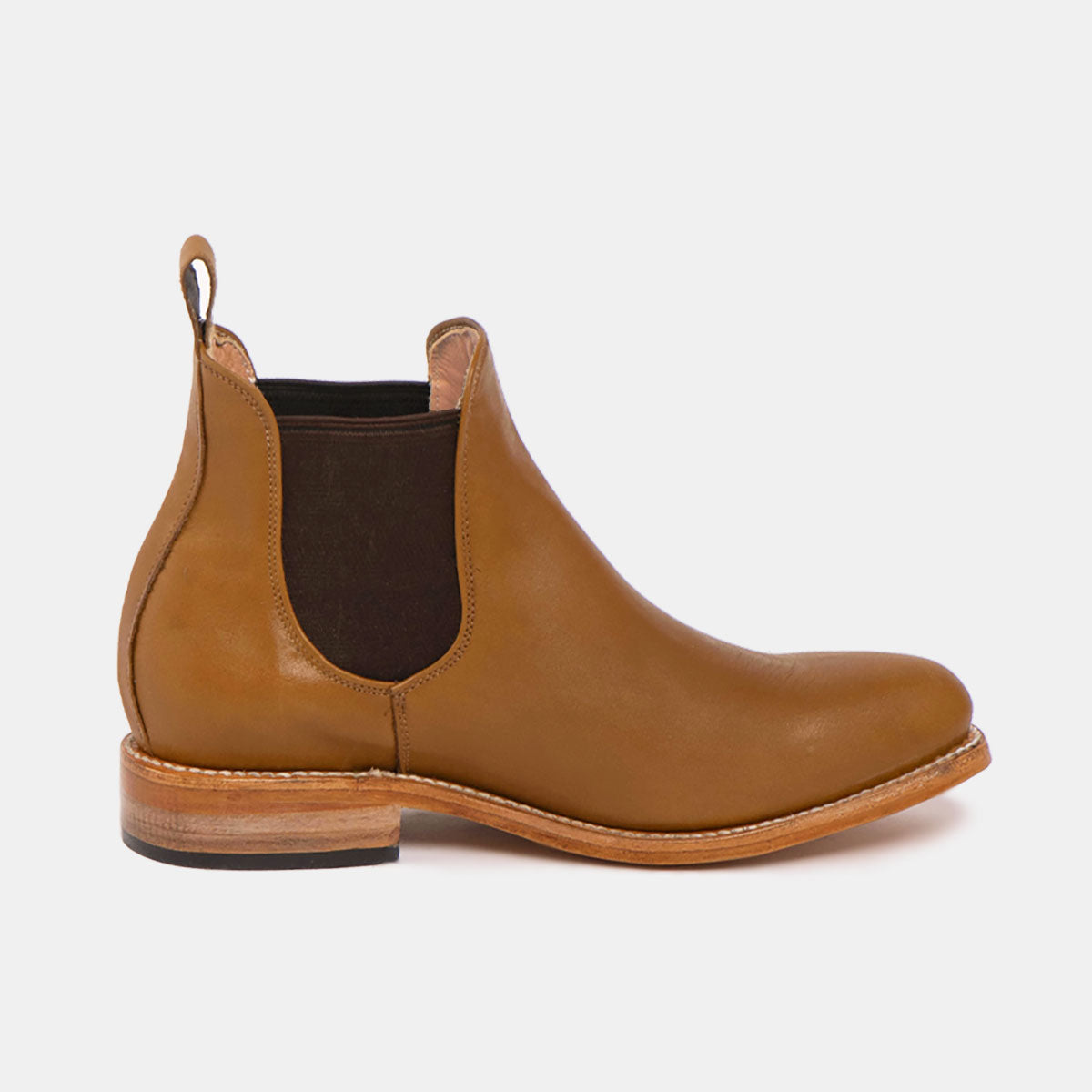 Cano Maria Chelsea Cognac sustainable boot side view