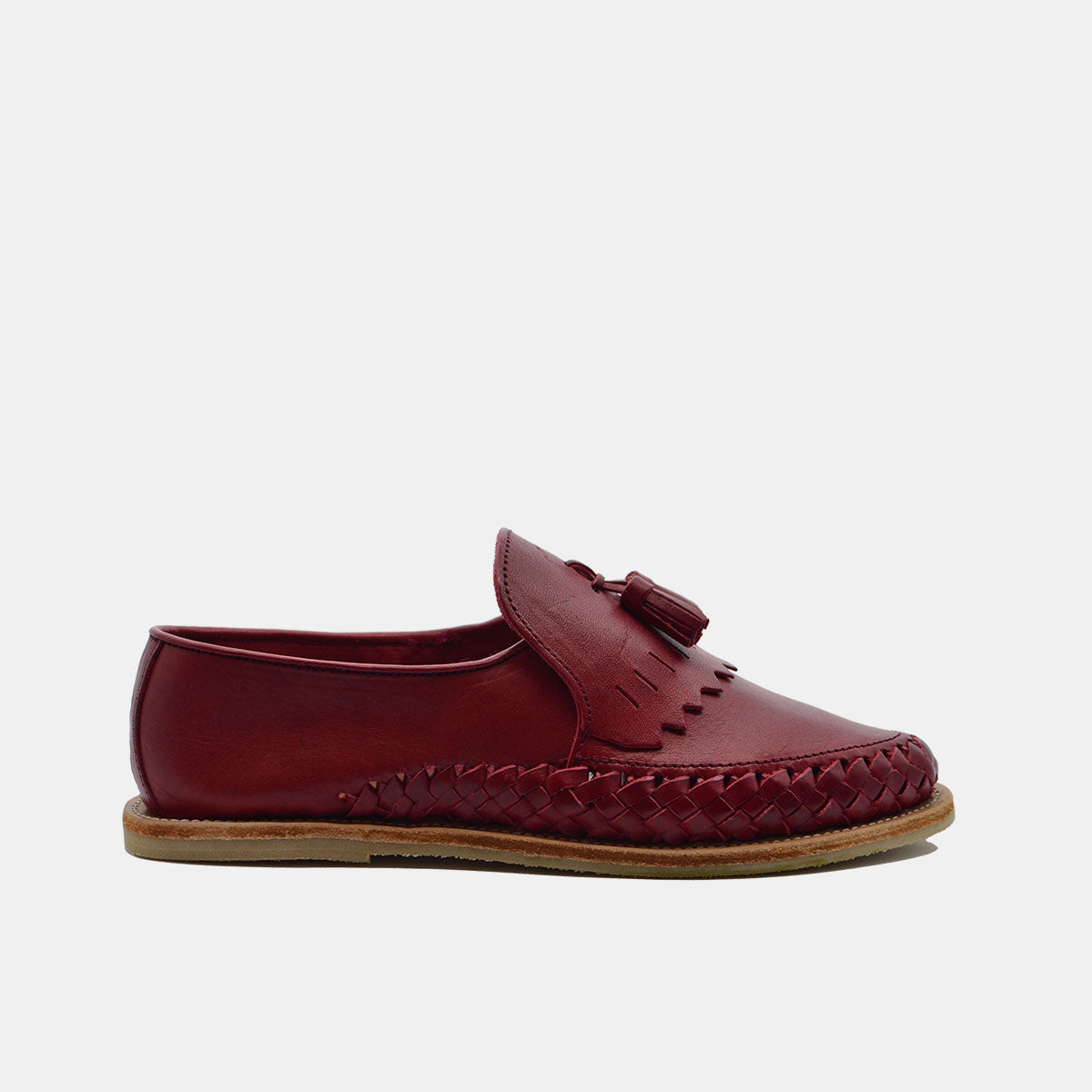 Cano Mario Red sustainable loafer side view