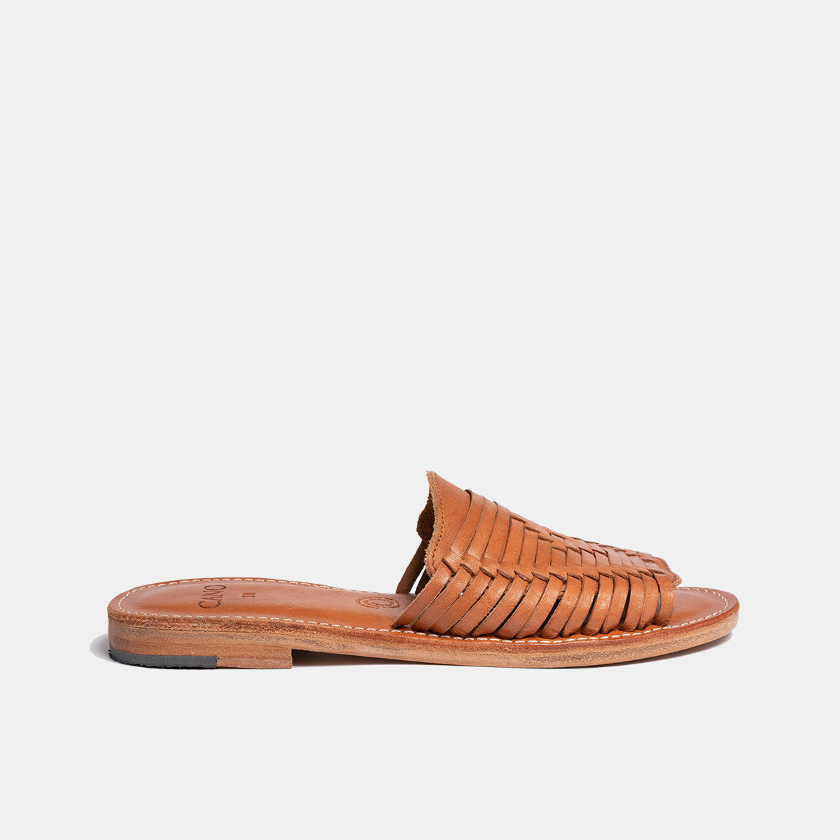 Cano Nayeli Cognac summer sandal side view