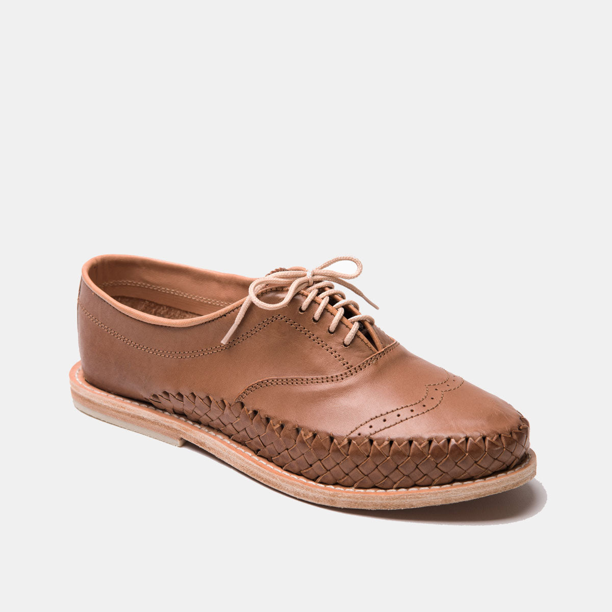 Cano Pancho Caballero Brown handmade oxford front view