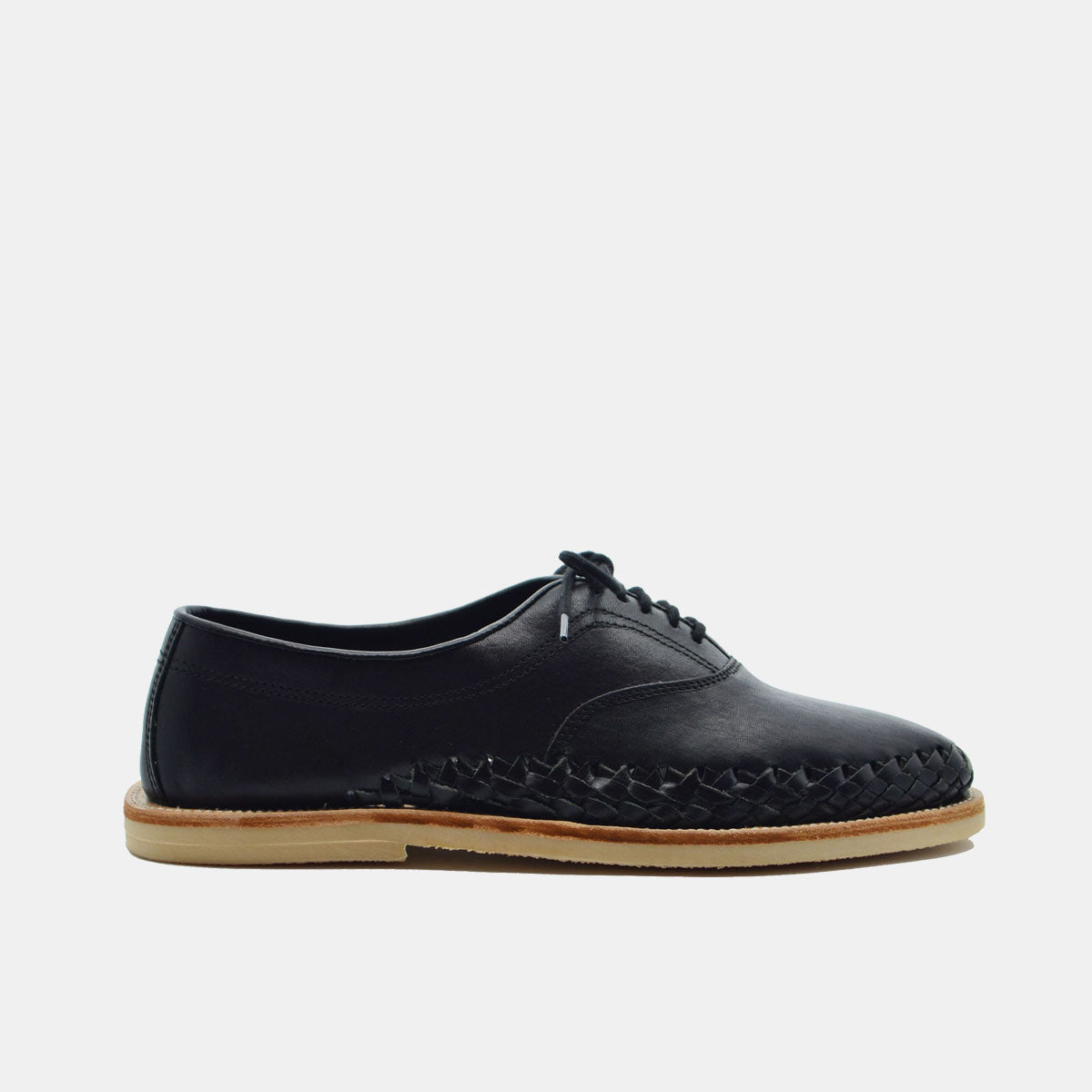 Cano Pancho Black sustainable shoe side view